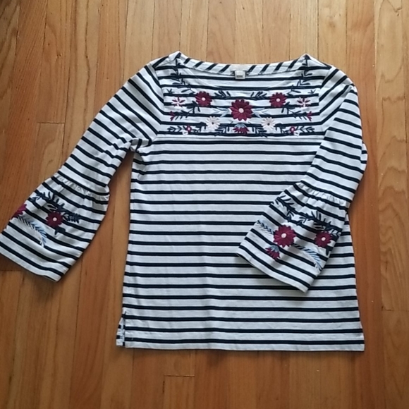 J Crew Embroidered Top - Picture 1 of 8